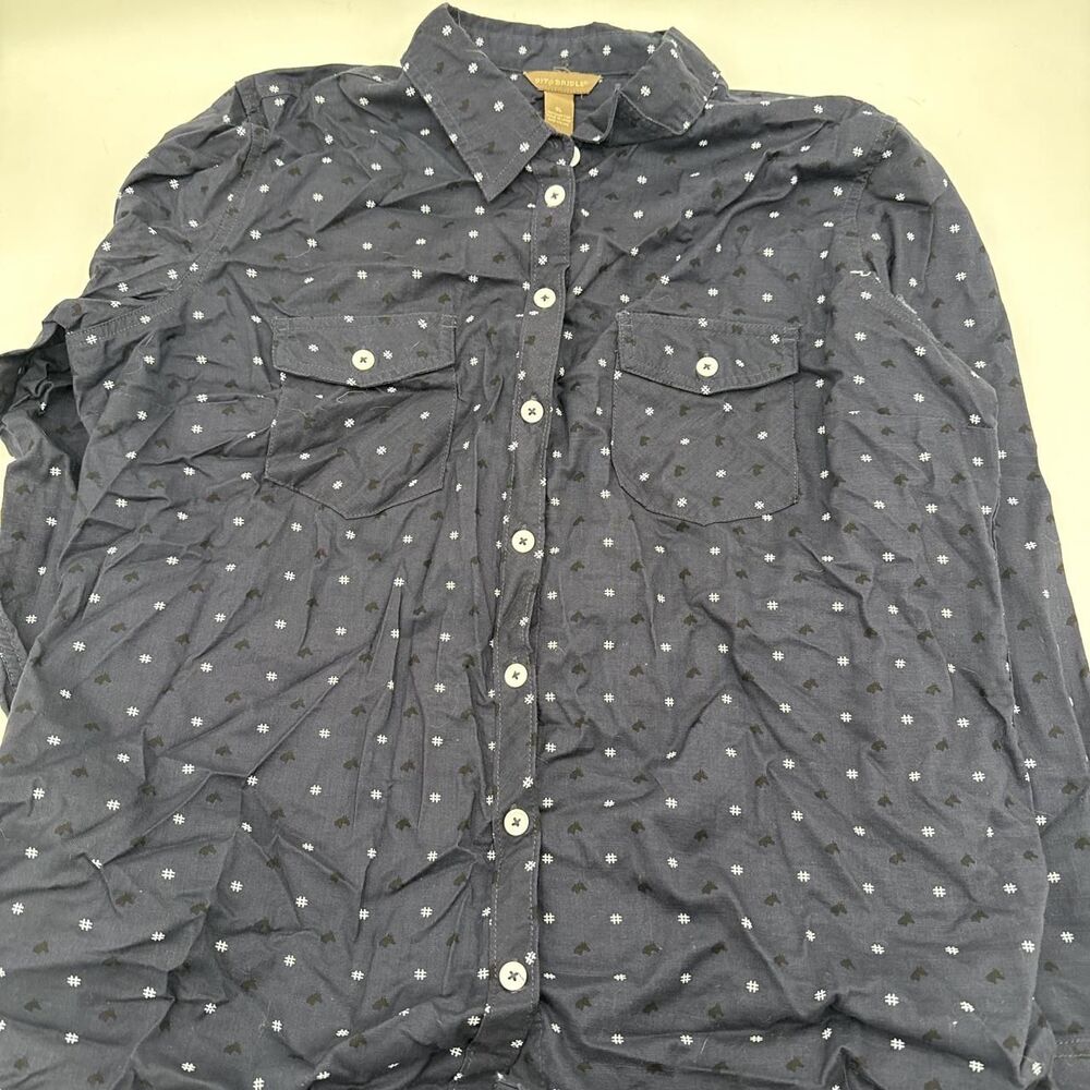 Bit & Bridle Women's Navy and Blue Shirt